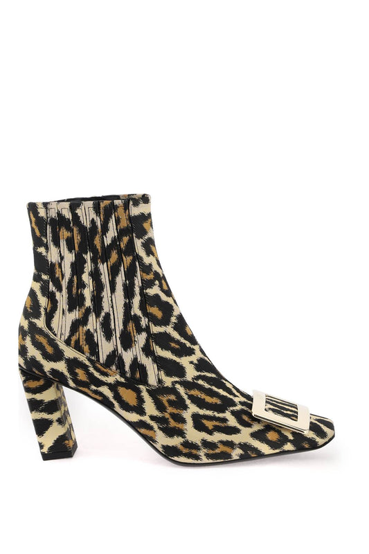 Roger Vivier Roger vivier leopard jacquard 'belle vivier' chelsea boots