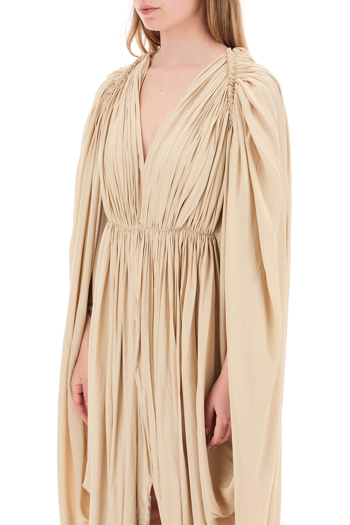 Lanvin Lanvin charmeuse draped maxi dress