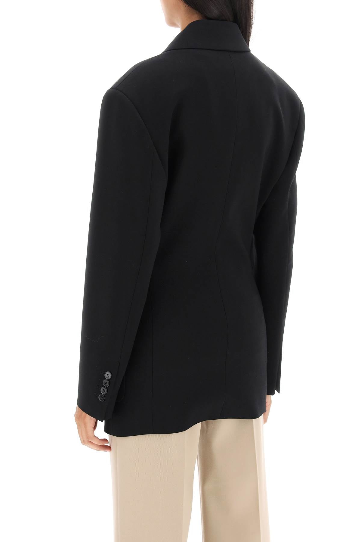 Lanvin stretch wool waisted blazer