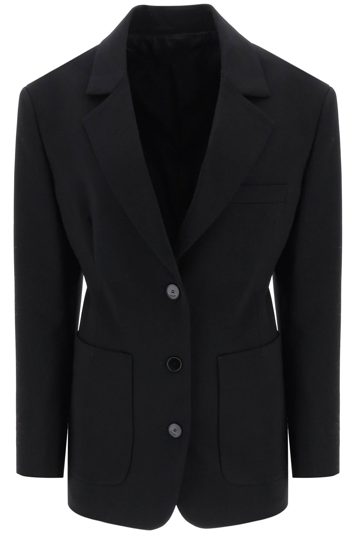 Lanvin stretch wool waisted blazer