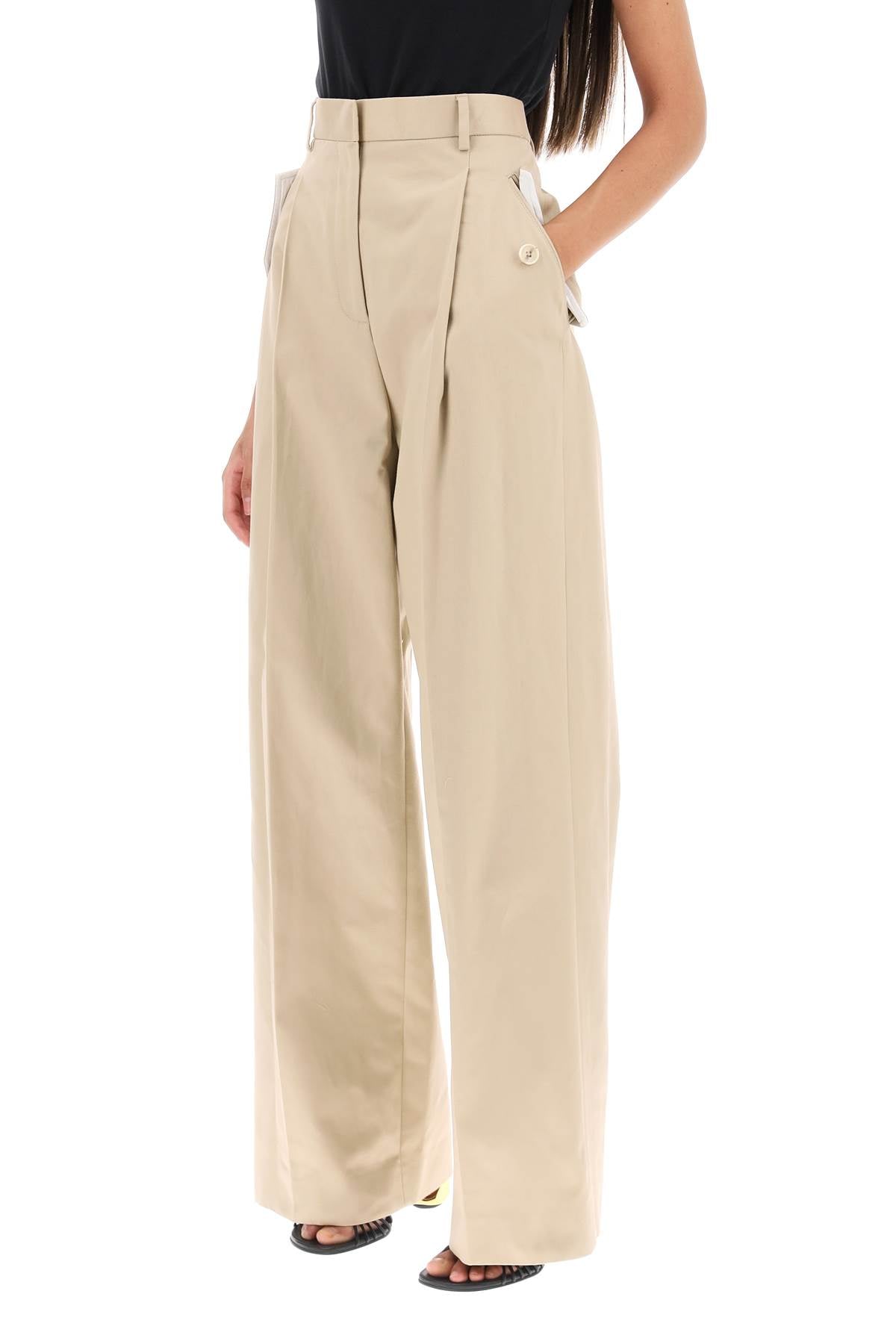 Lanvin Lanvin wide leg gabardine pants