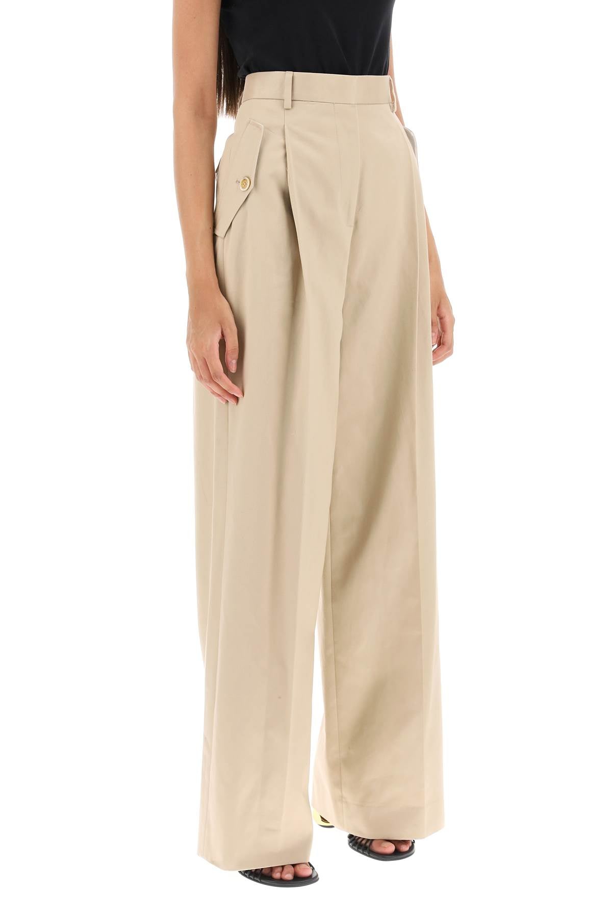 Lanvin Lanvin wide leg gabardine pants