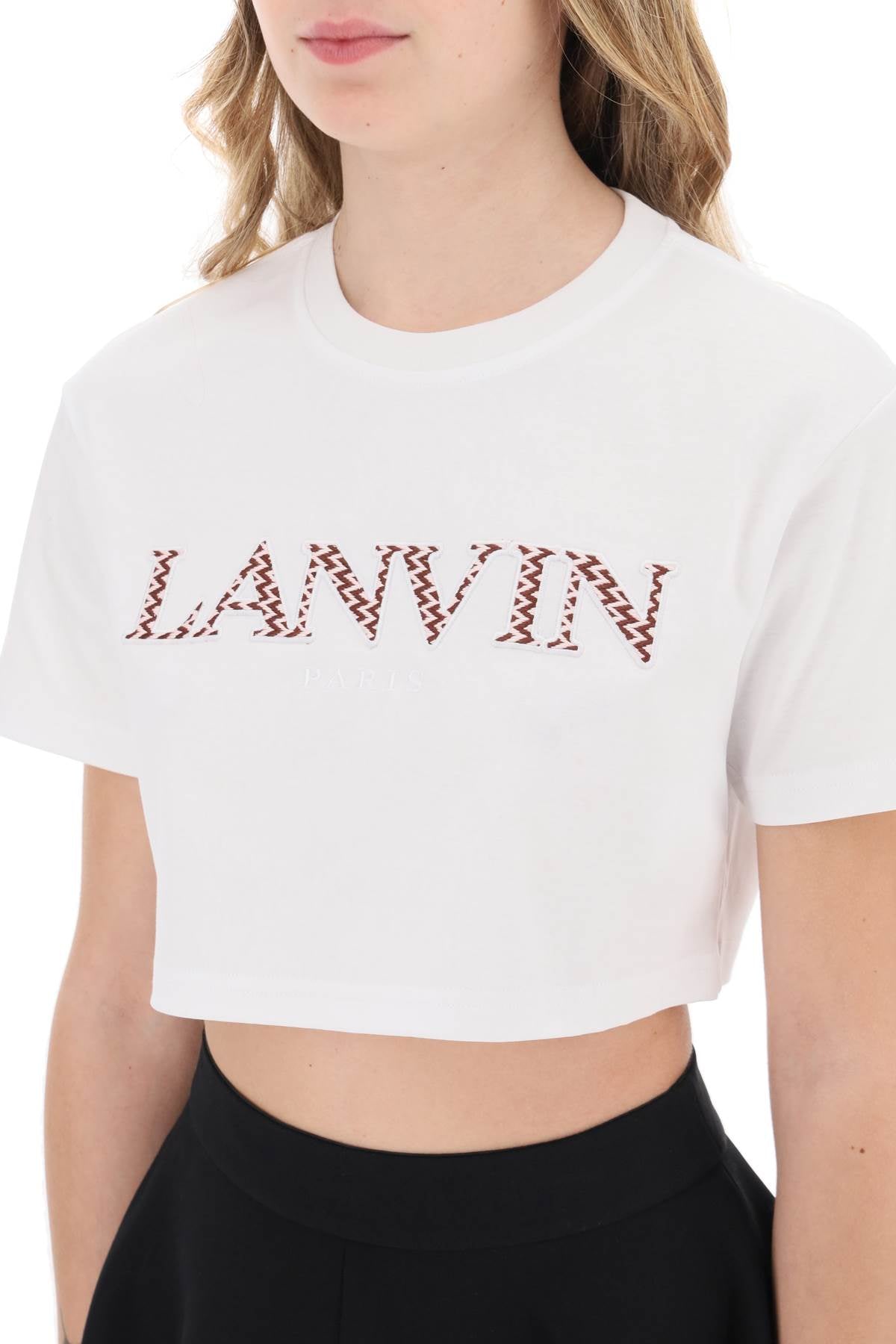 Lanvin Lanvin curb logo cropped t-shirt