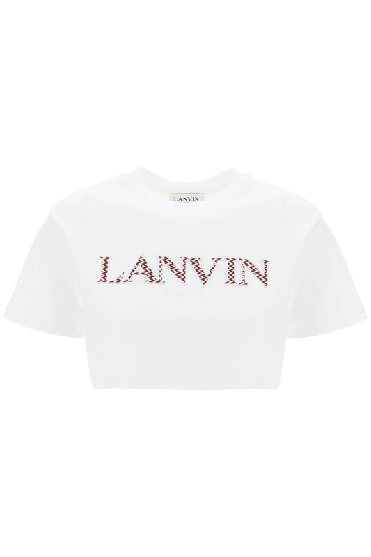 Lanvin Lanvin curb logo cropped t-shirt