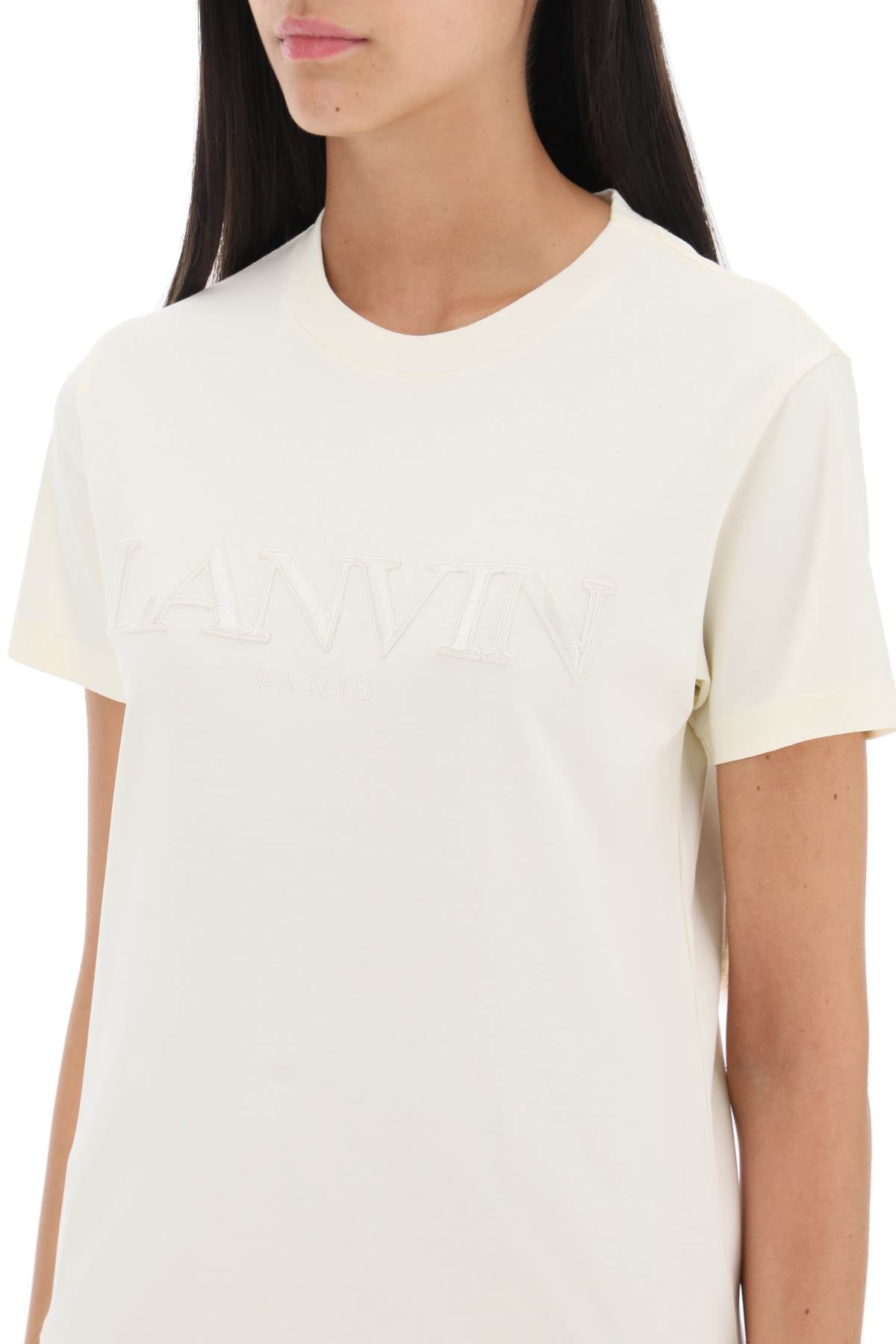 Lanvin Lanvin logo embroidered t-shirt