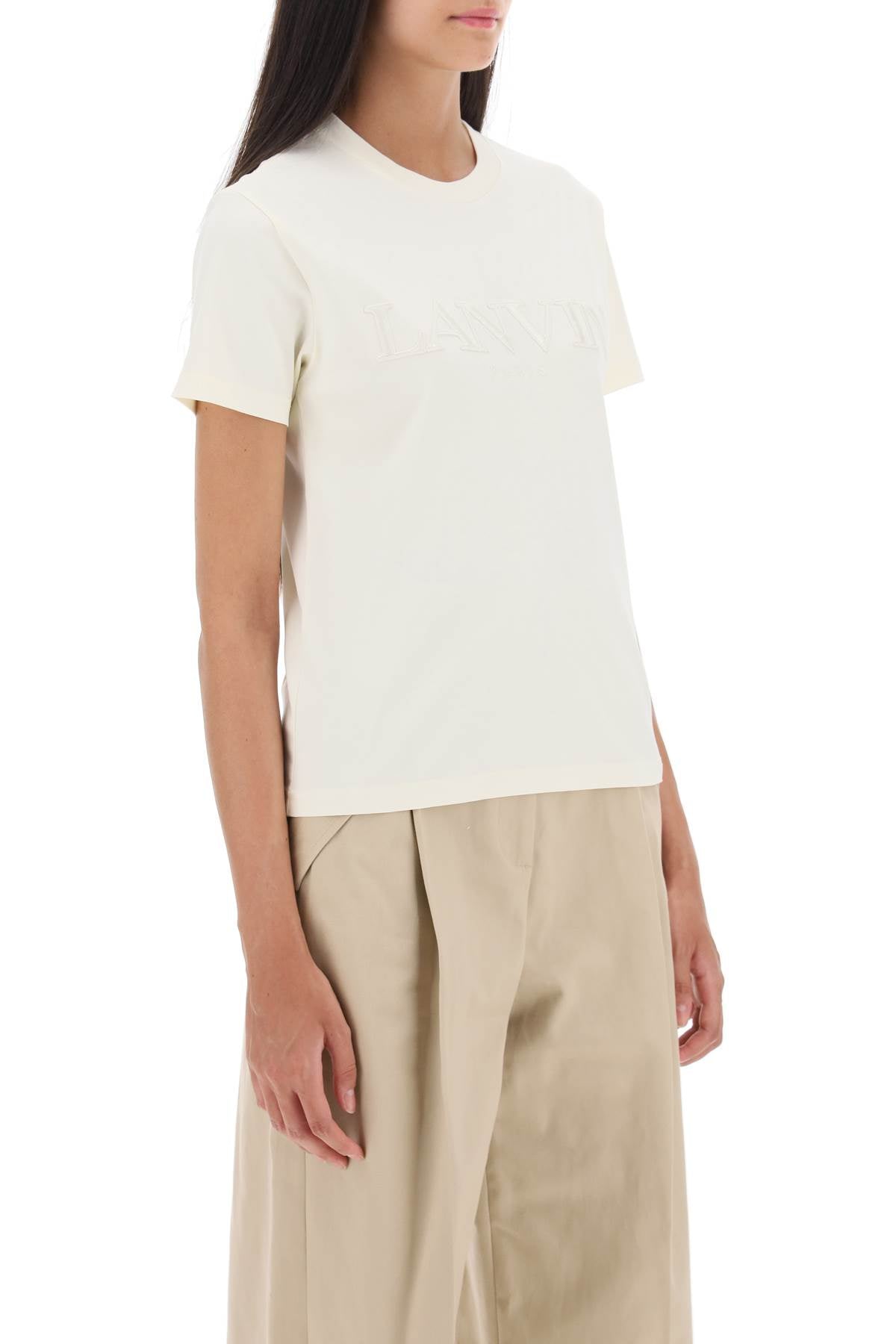 Lanvin Lanvin logo embroidered t-shirt