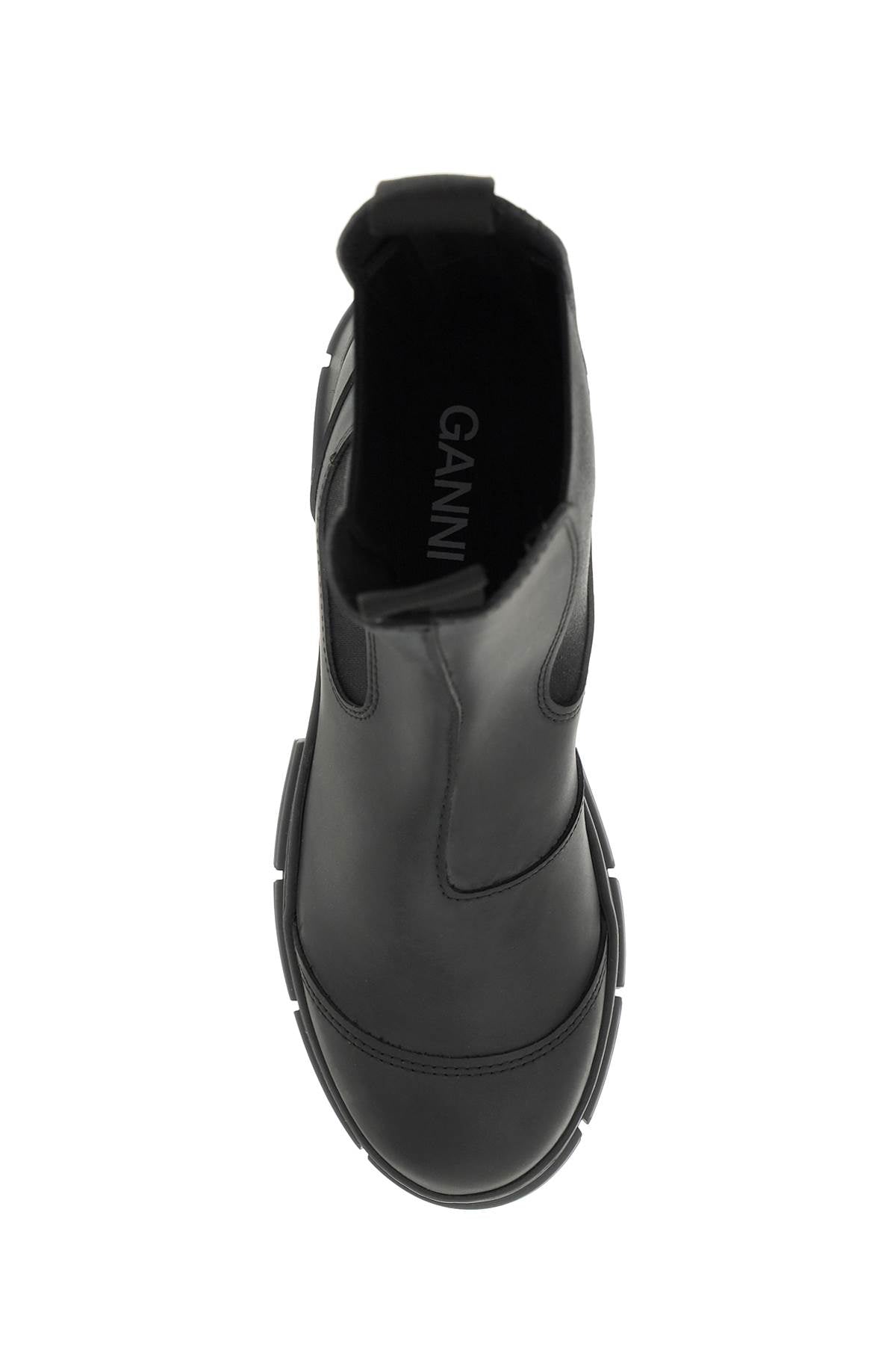 Ganni Ganni recycled rubber chelsea ankle boots