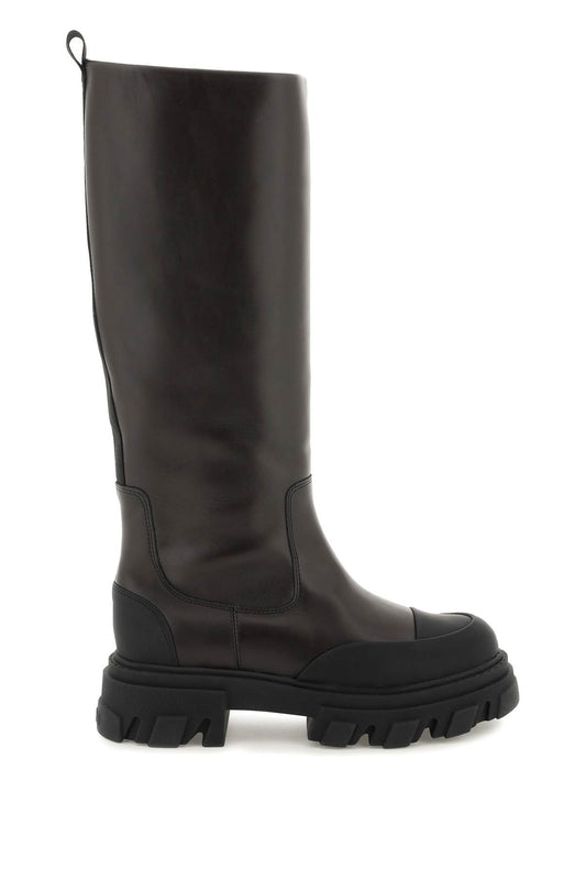 Ganni Ganni tubular leather boots