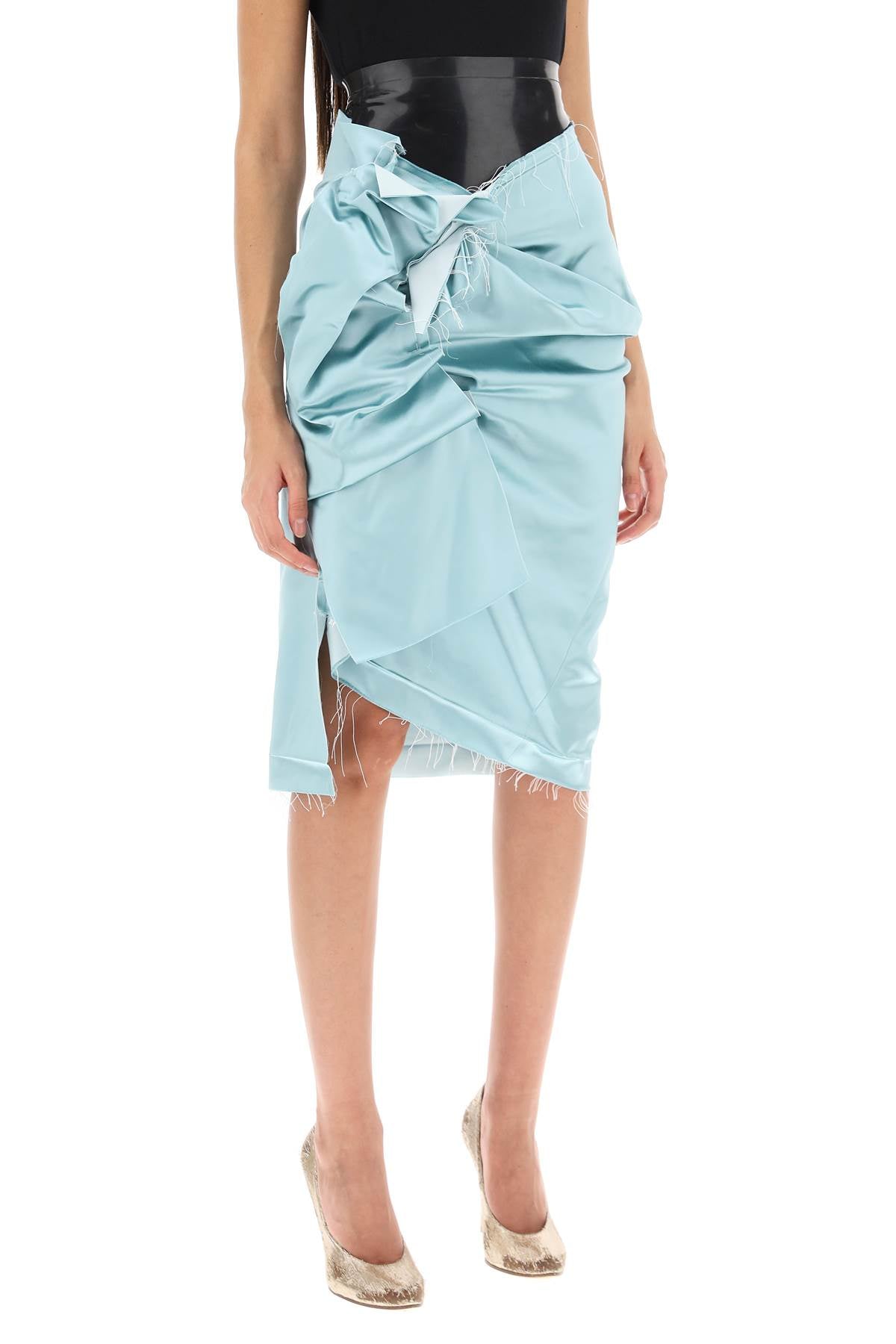 Maison Margiela Maison margiela decortique skirt with built-in briefs in latex