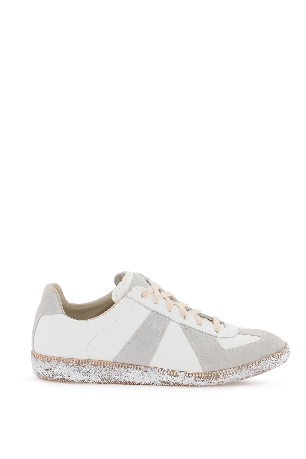 Maison Margiela Maison margiela vintage nappa and suede replica sneakers in