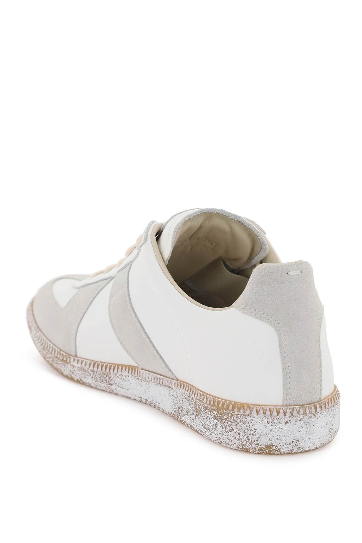 Maison Margiela Maison margiela vintage nappa and suede replica sneakers in