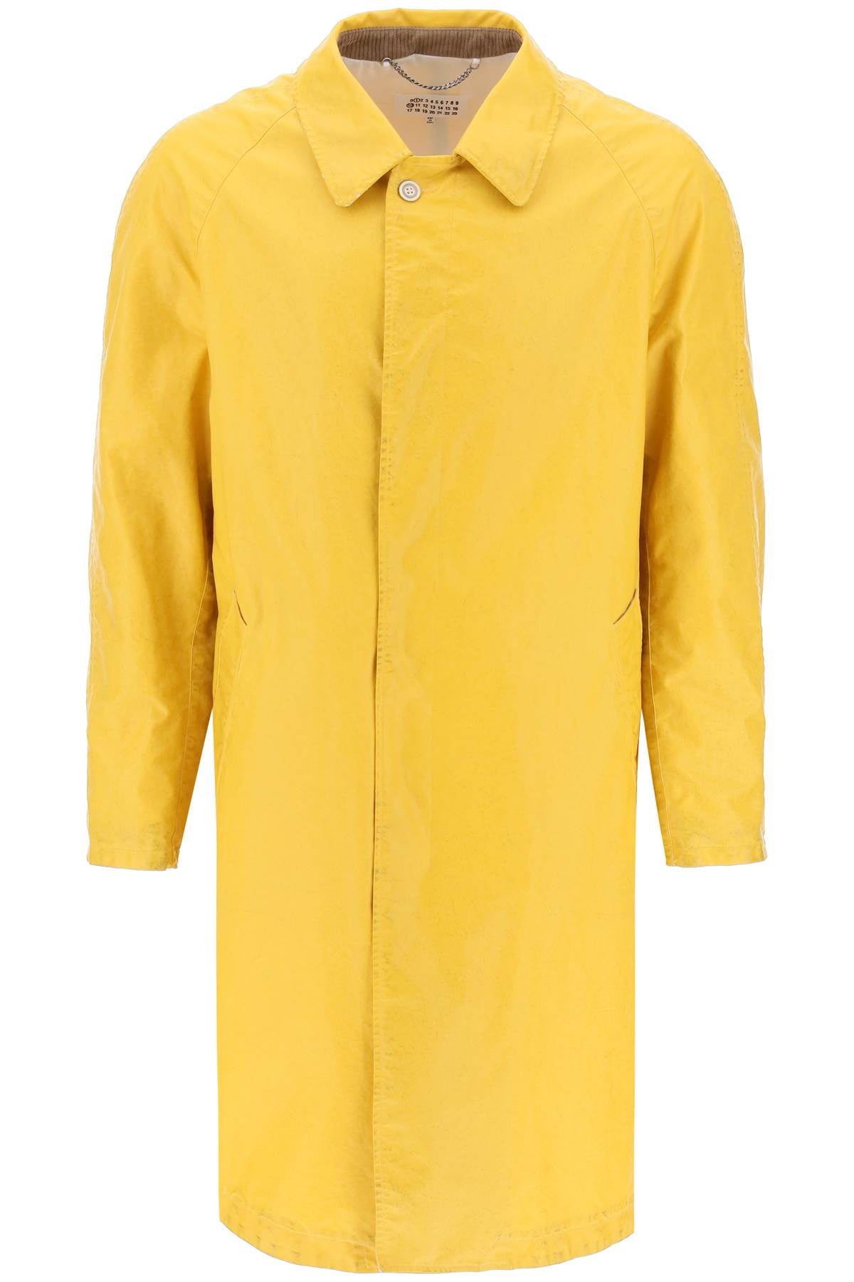 Maison Margiela Maison margiela trench coat in worn-out effect coated cotton