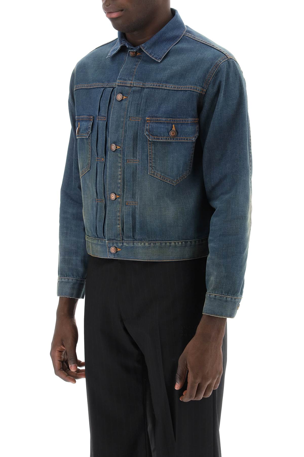 Maison Margiela Maison margiela dirty-effect denim jacket