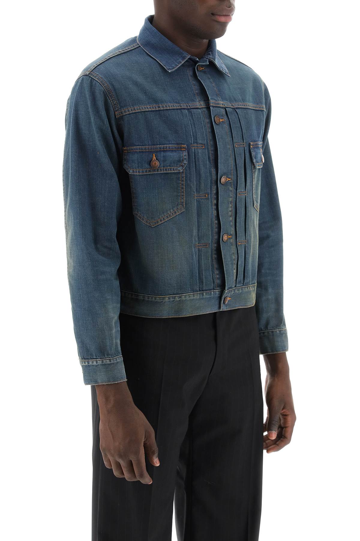 Maison Margiela Maison margiela dirty-effect denim jacket