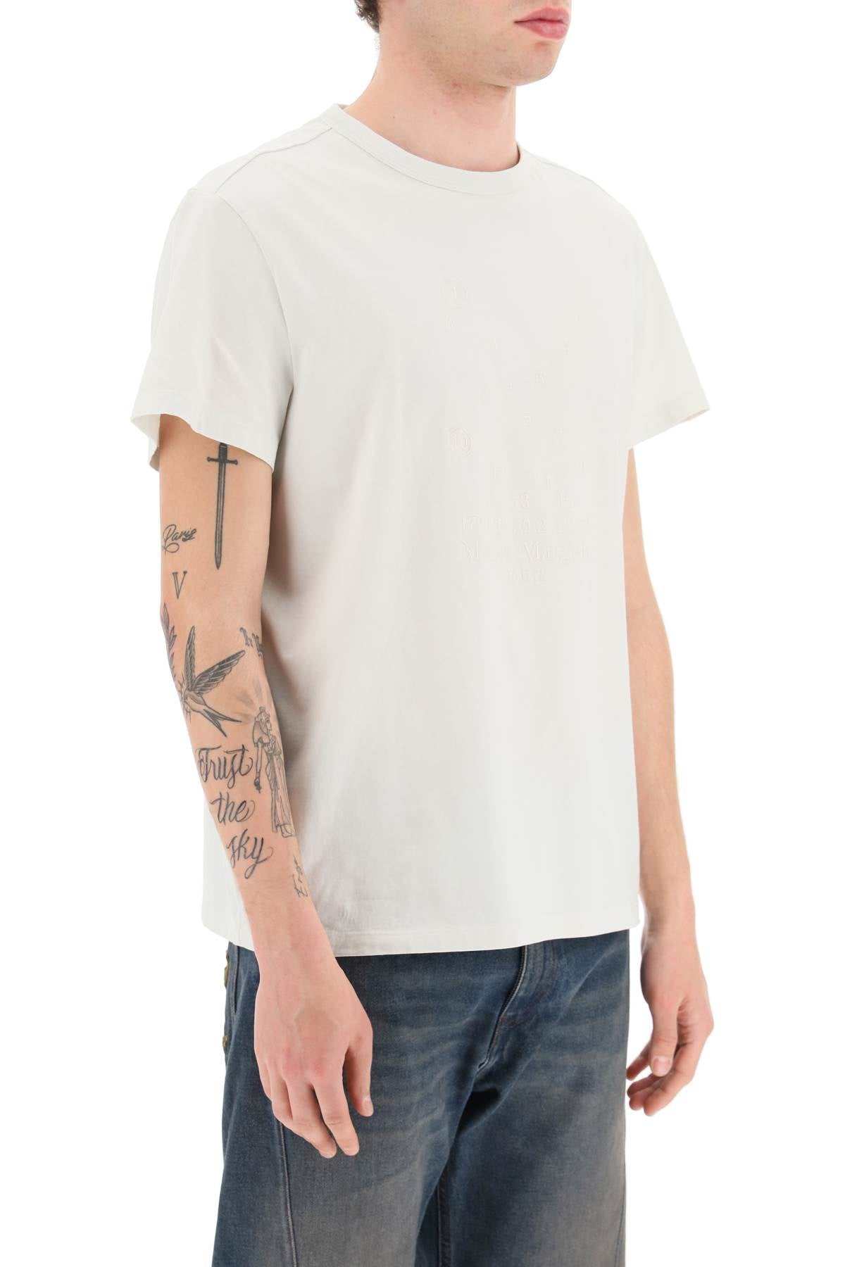 Maison Margiela Maison margiela embroidered logo t-shirt