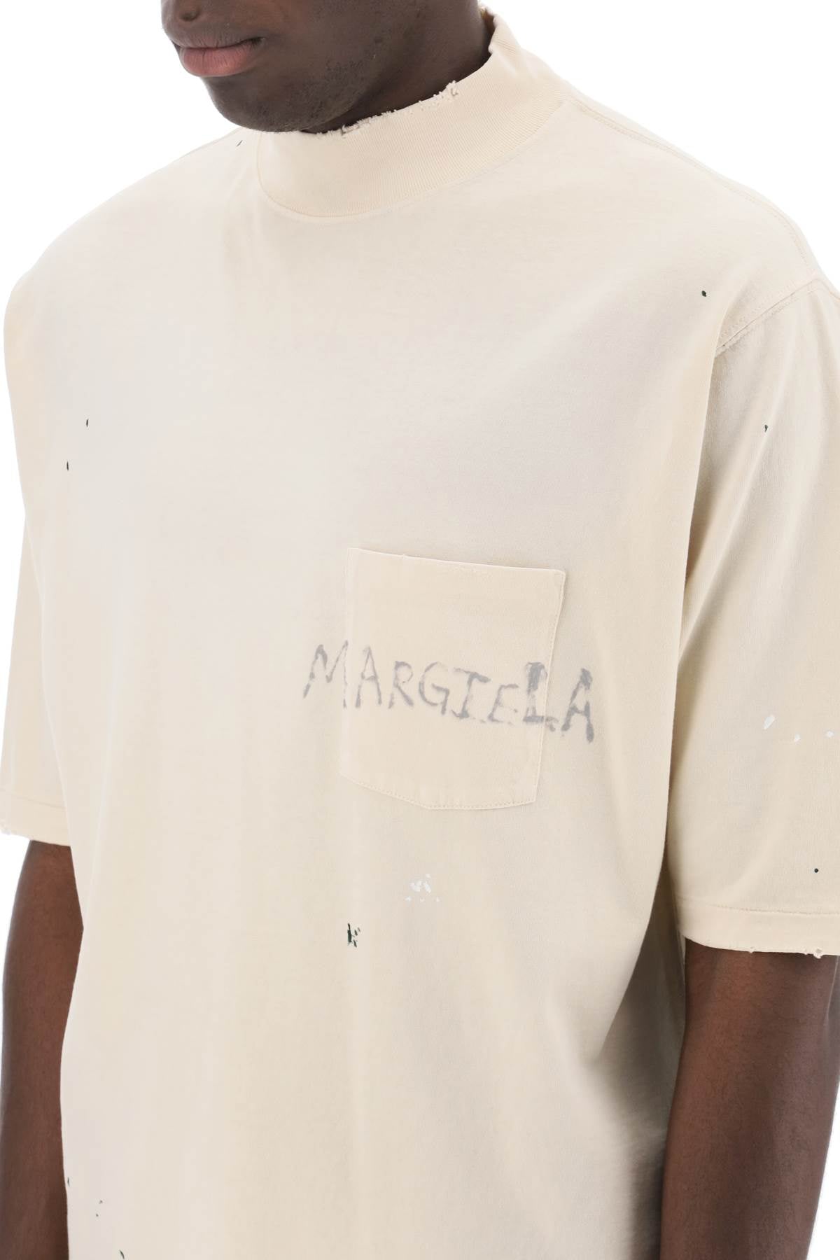 Maison Margiela Maison margiela t-shirt con logo scritto a mano