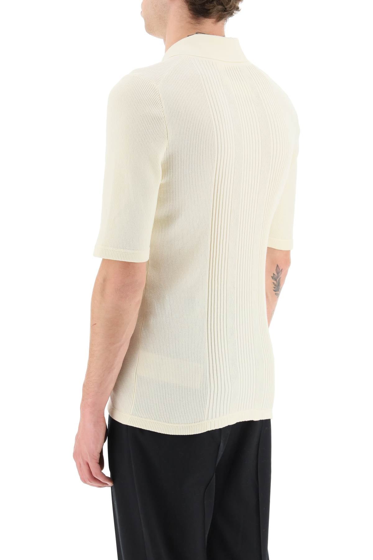 Maison Margiela Maison margiela ribbed stretch polo shirt