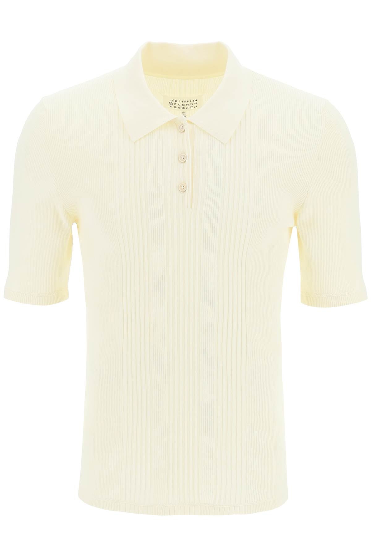 Maison Margiela Maison margiela ribbed stretch polo shirt