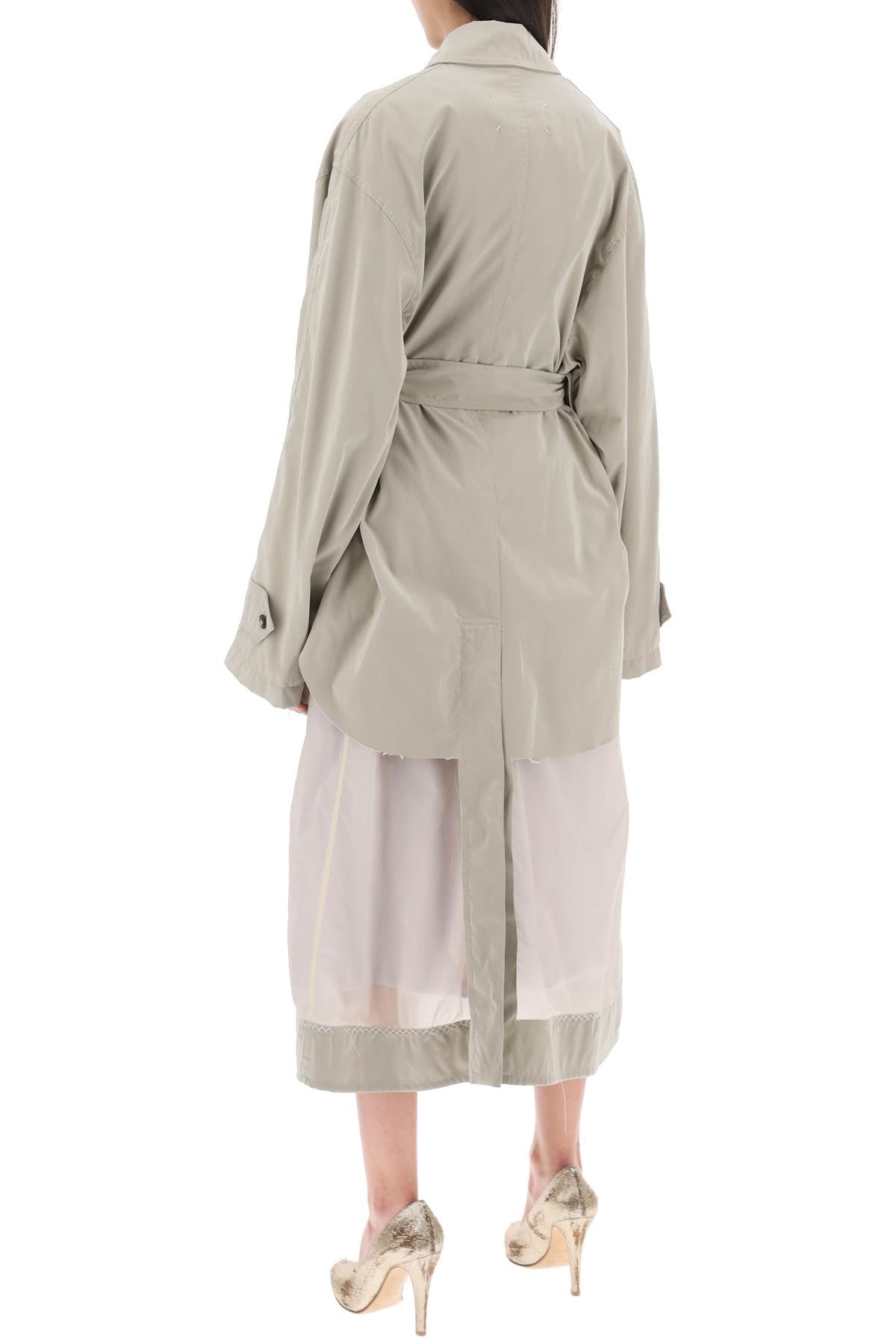 Maison Margiela Maison margiela reversible trench coat with déco