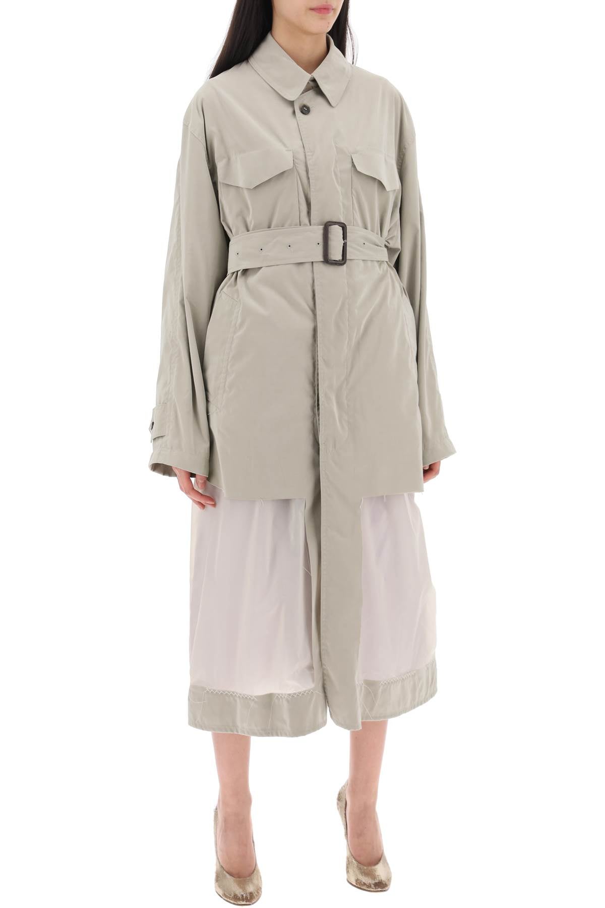 Maison Margiela Maison margiela reversible trench coat with déco