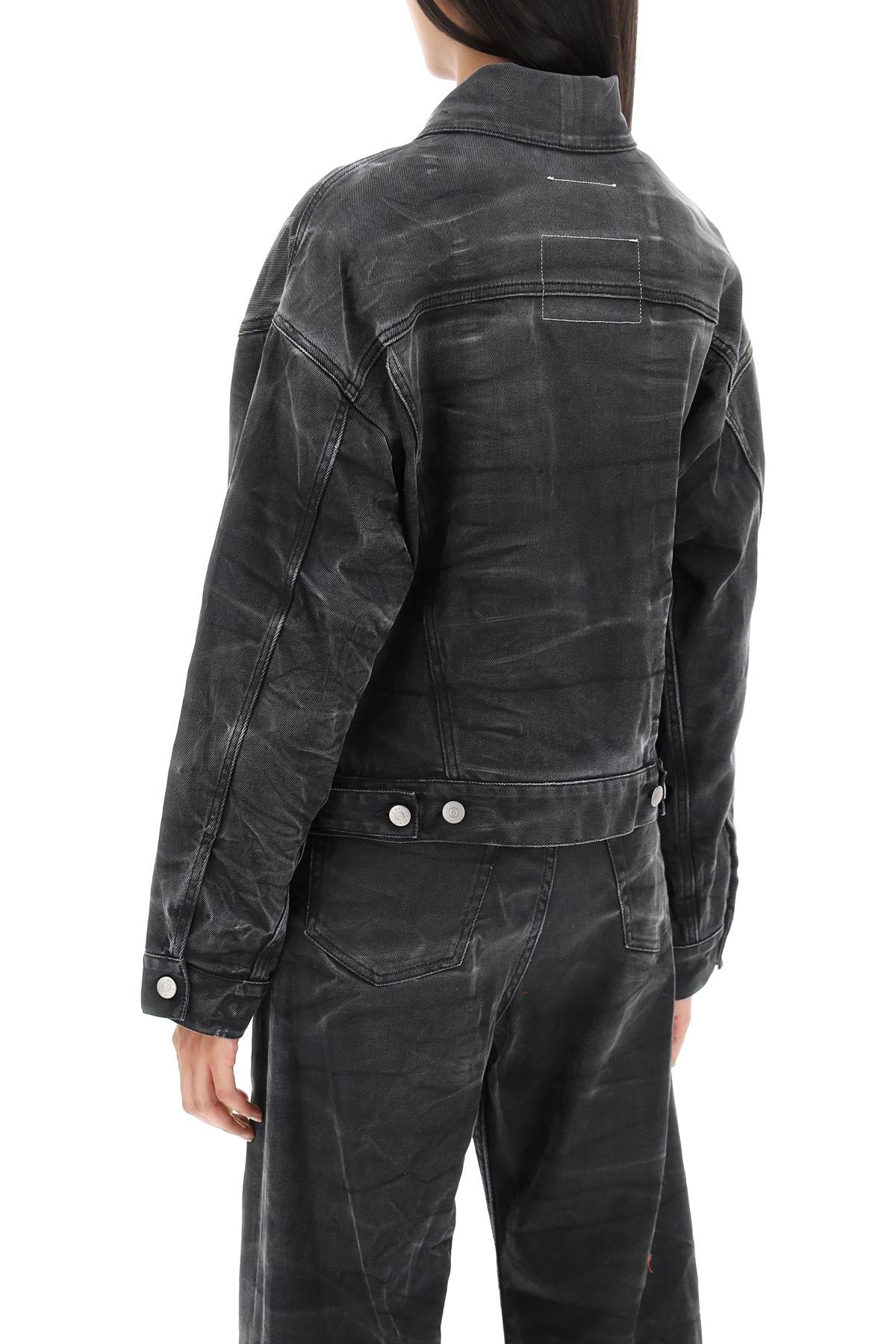 MM6 Maison Margiela Mm6 maison margiela crinkle-effect denim jacket