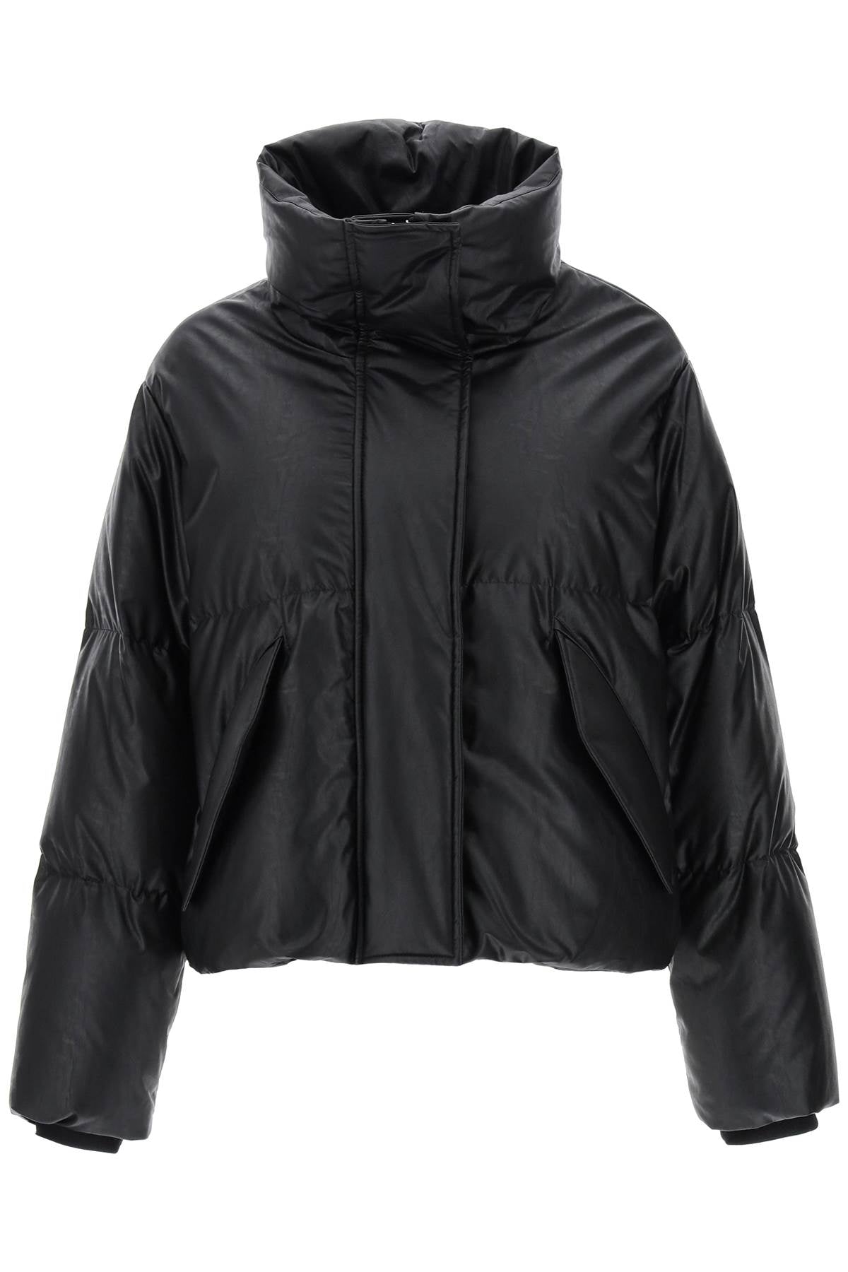 MM6 Maison Margiela Mm6 maison margiela faux leather puffer jacket with back logo embroidery