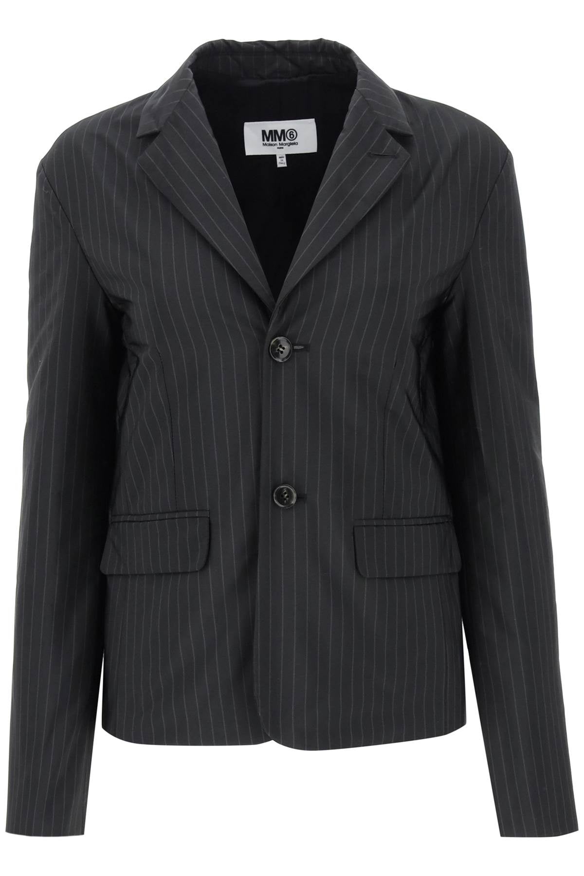 MM6 Maison Margiela Mm6 maison margiela padded blazer with pinstripe motif