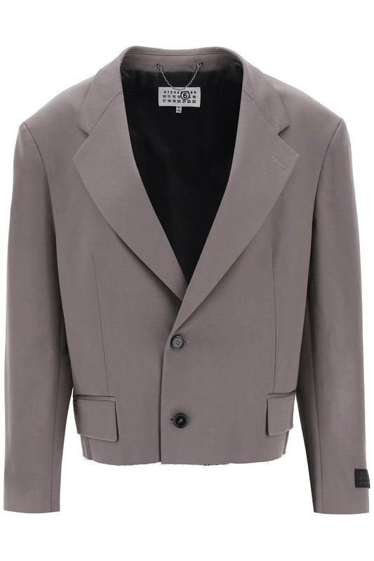 MM6 Maison Margiela Mm6 maison margiela cropped blazer with cut-off hem