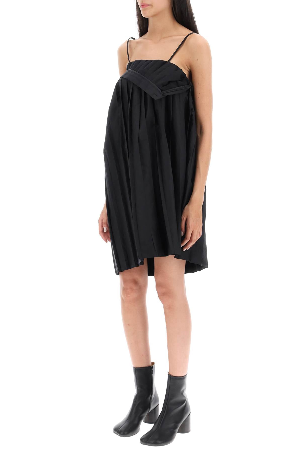 MM6 Maison Margiela Mm6 maison margiela trompe l'oeil pleated mini dress