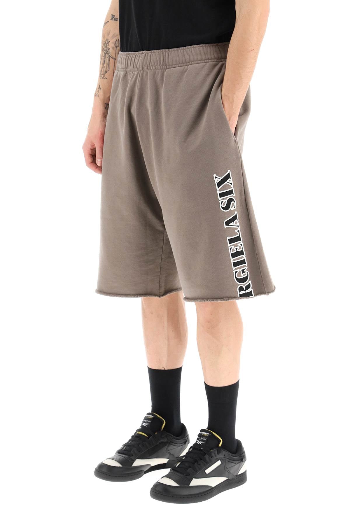 MM6 Maison Margiela Mm6 maison margiela logo lettering jersey bermuda shorts