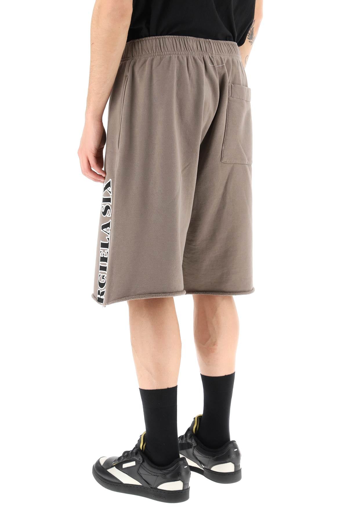 MM6 Maison Margiela Mm6 maison margiela logo lettering jersey bermuda shorts