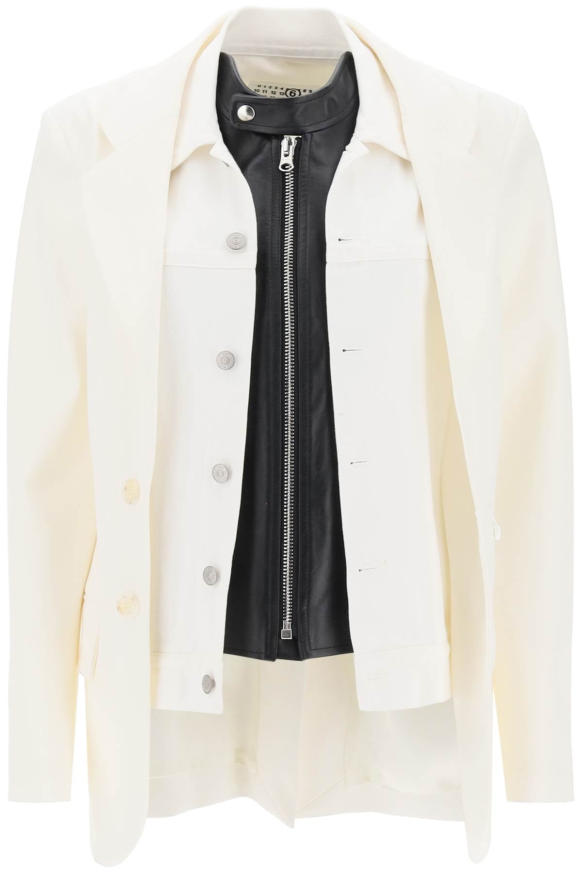 MM6 Maison Margiela Mm6 maison margiela trompe l'oeil layered blazer