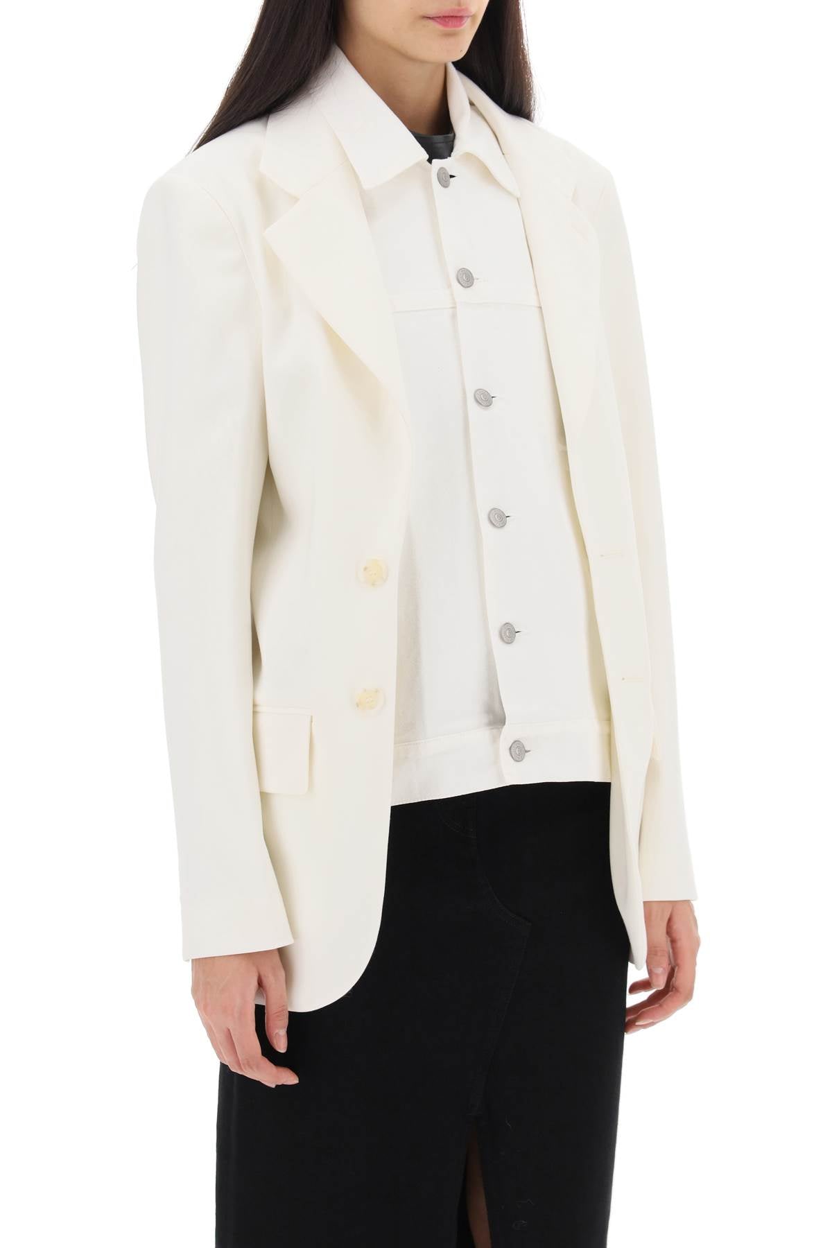 MM6 Maison Margiela Mm6 maison margiela trompe l'oeil layered blazer