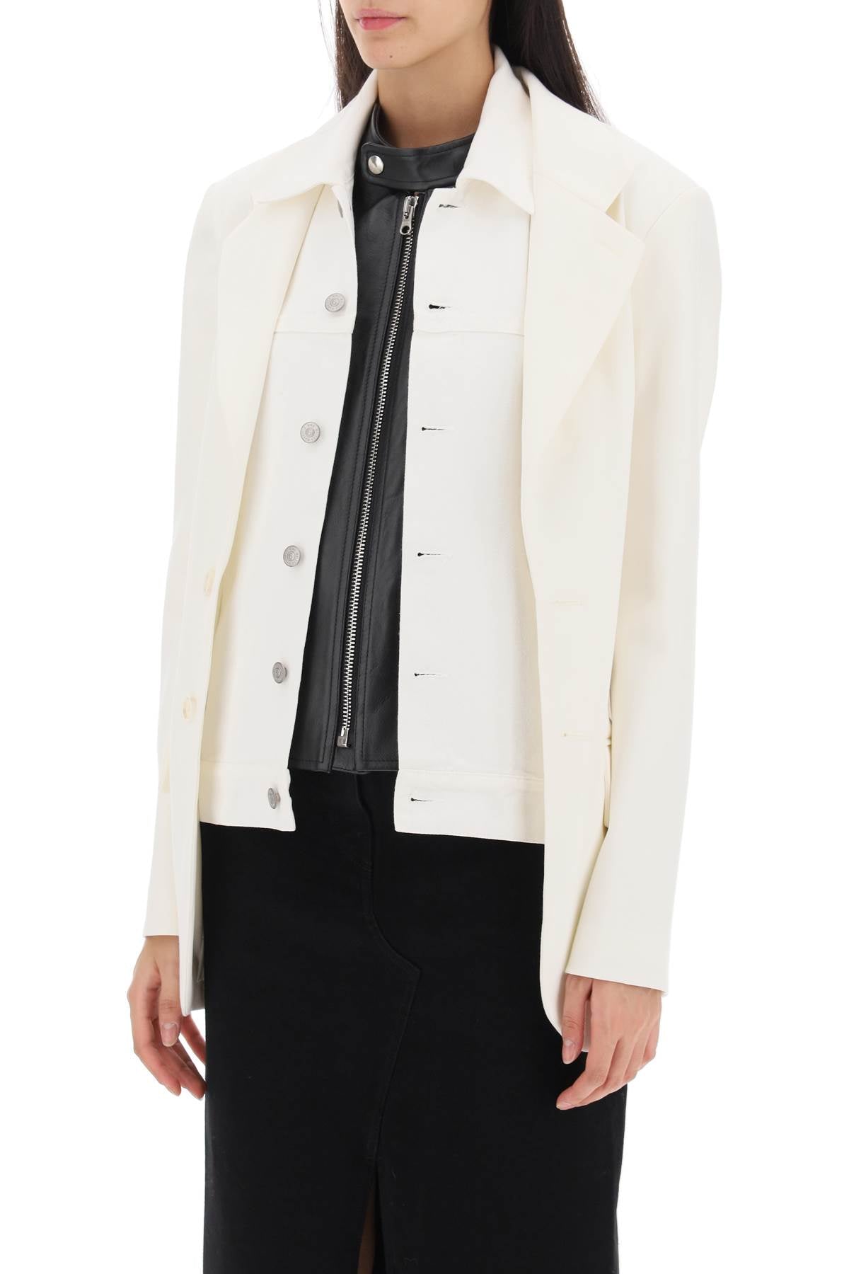 MM6 Maison Margiela Mm6 maison margiela trompe l'oeil layered blazer