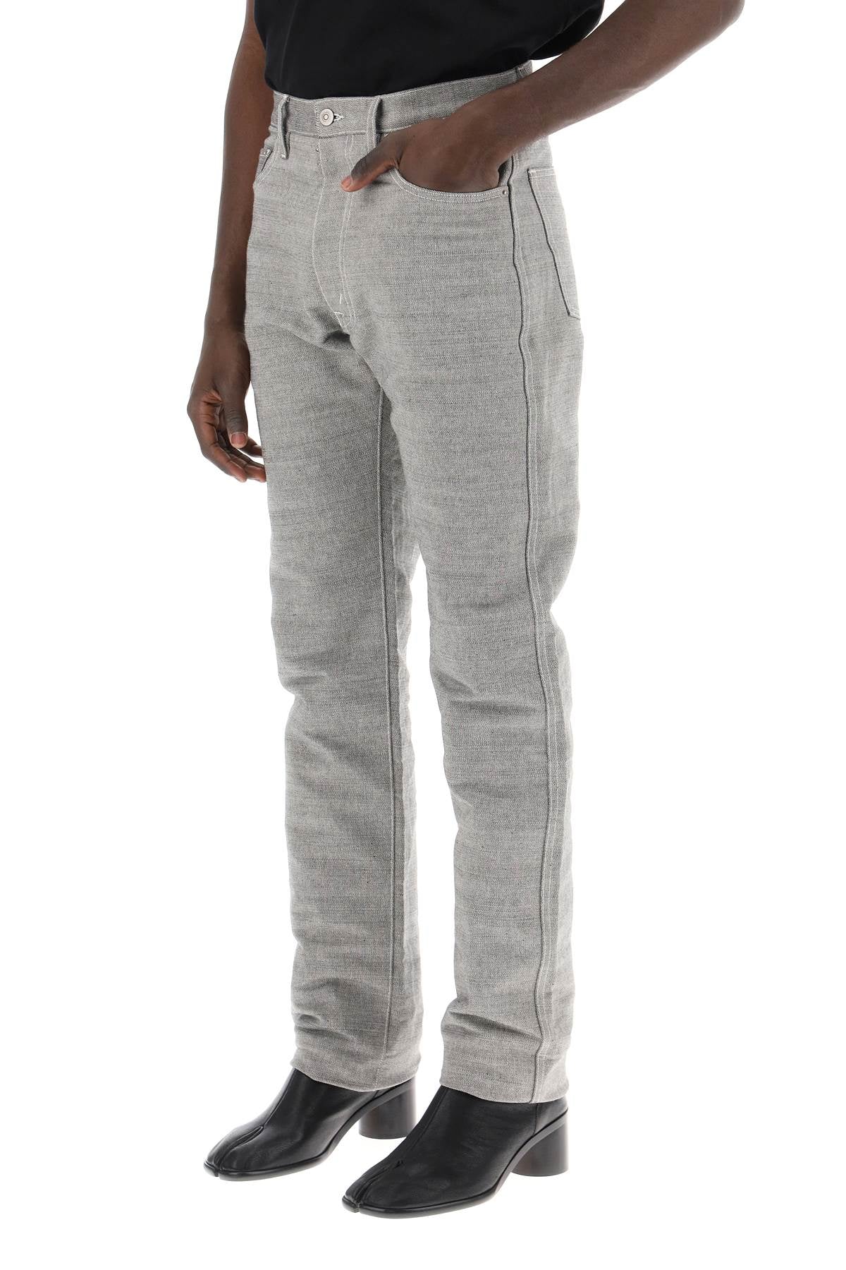 Maison Margiela Maison margiela five-pocket trousers in mélange effect canvas