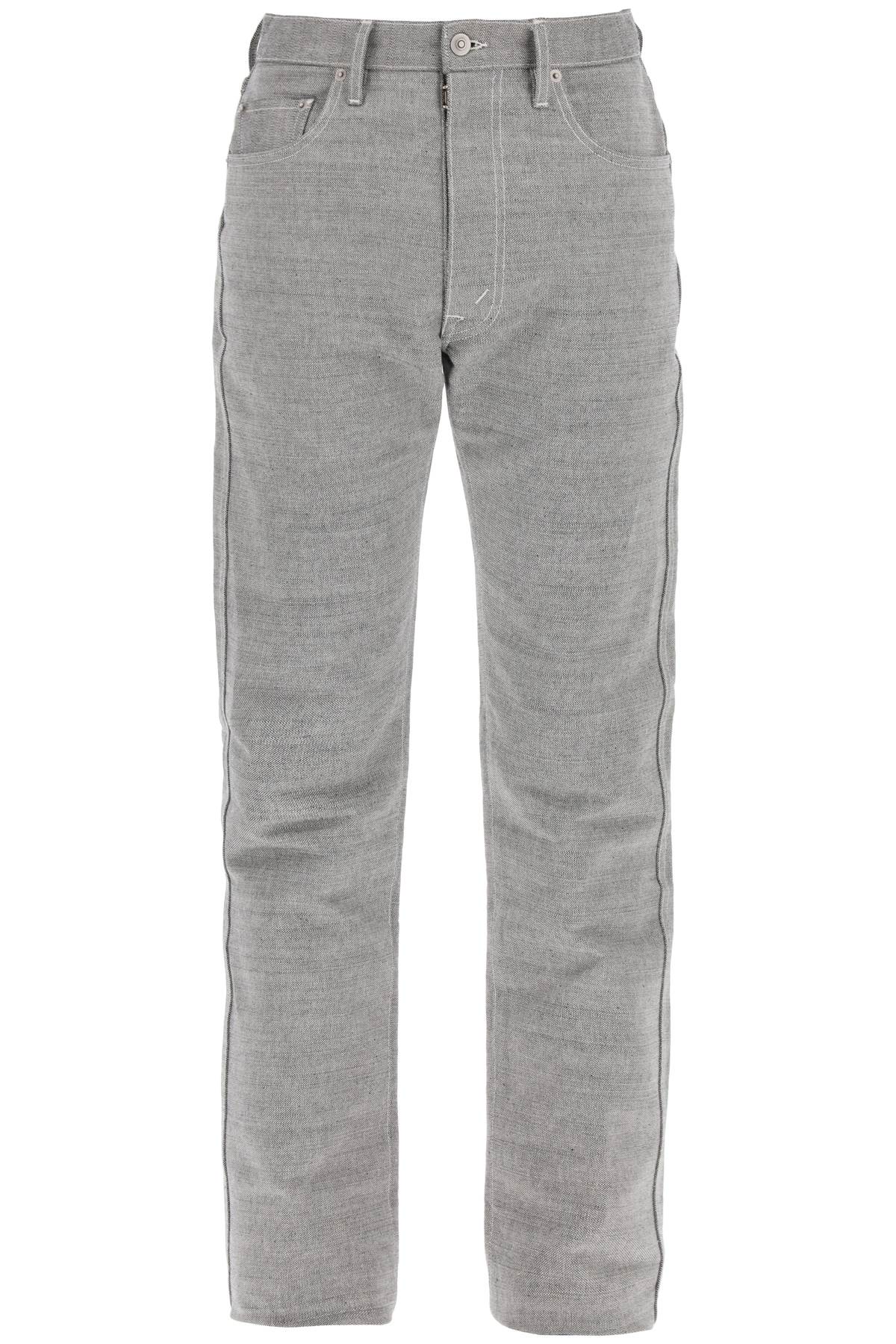 Maison Margiela Maison margiela five-pocket trousers in mélange effect canvas