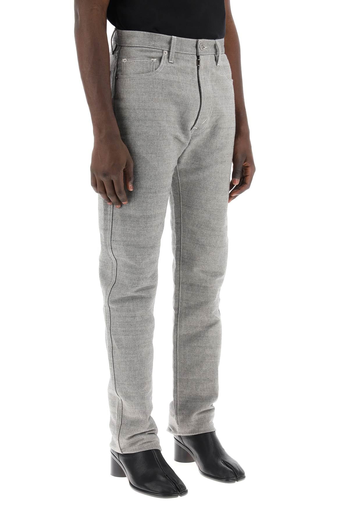 Maison Margiela Maison margiela five-pocket trousers in mélange effect canvas