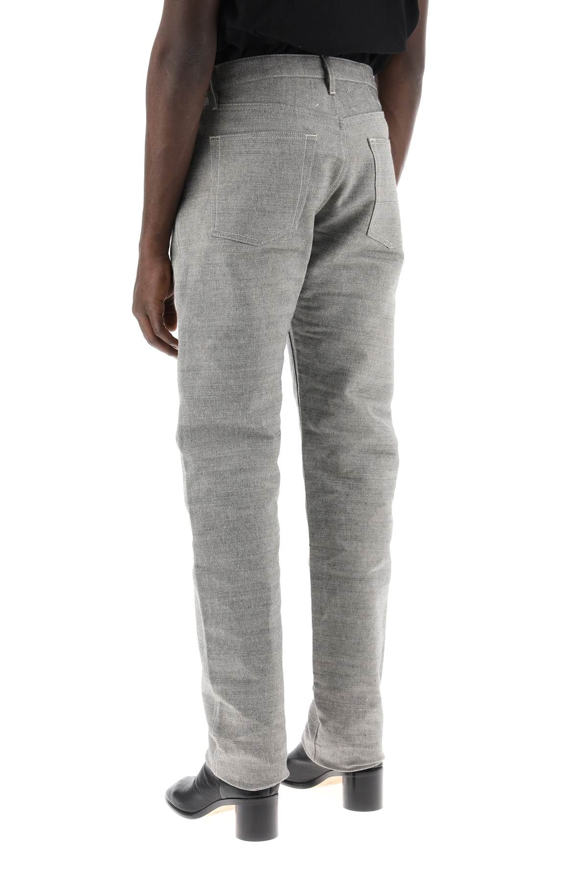 Maison Margiela Maison margiela five-pocket trousers in mélange effect canvas