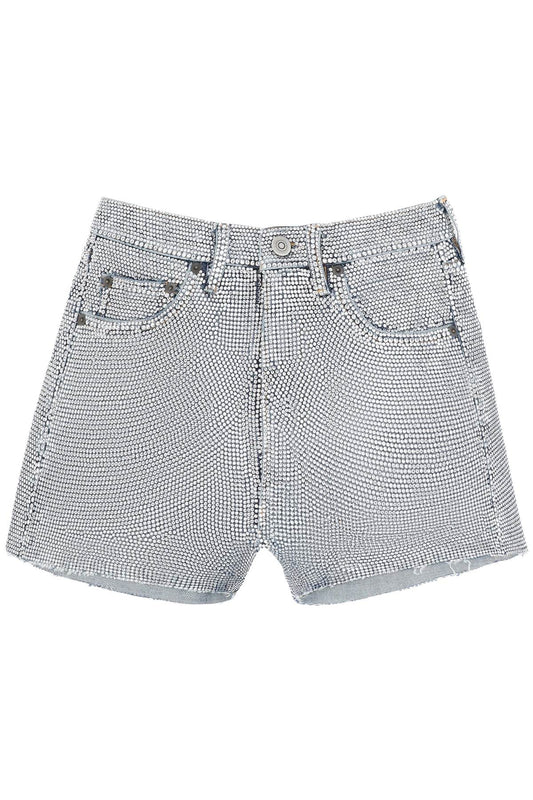 Maison Margiela Maison margiela shorts in rhinestone-studded denim