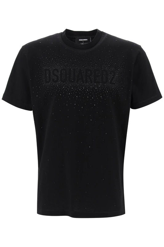 Dsquared2 Dsquared2 تي شيرت رائع مع شعار حجر الراين