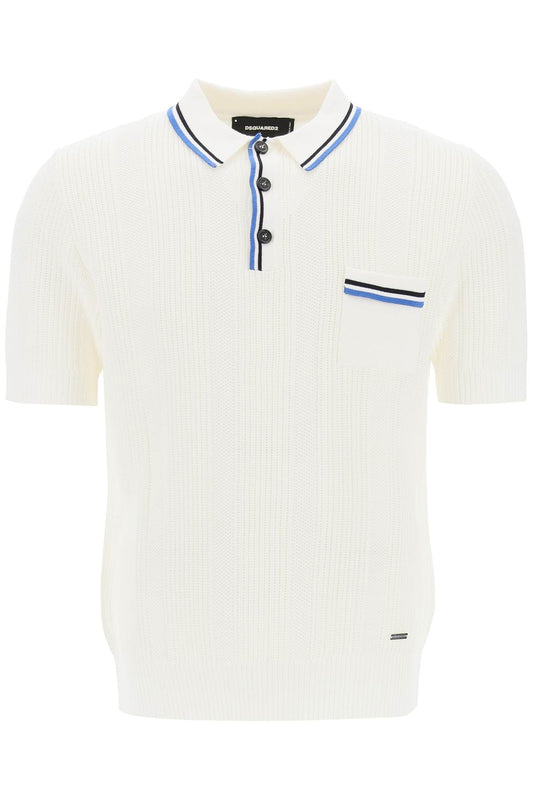 Dsquared2 Dsquared2 polo in maglia traforata