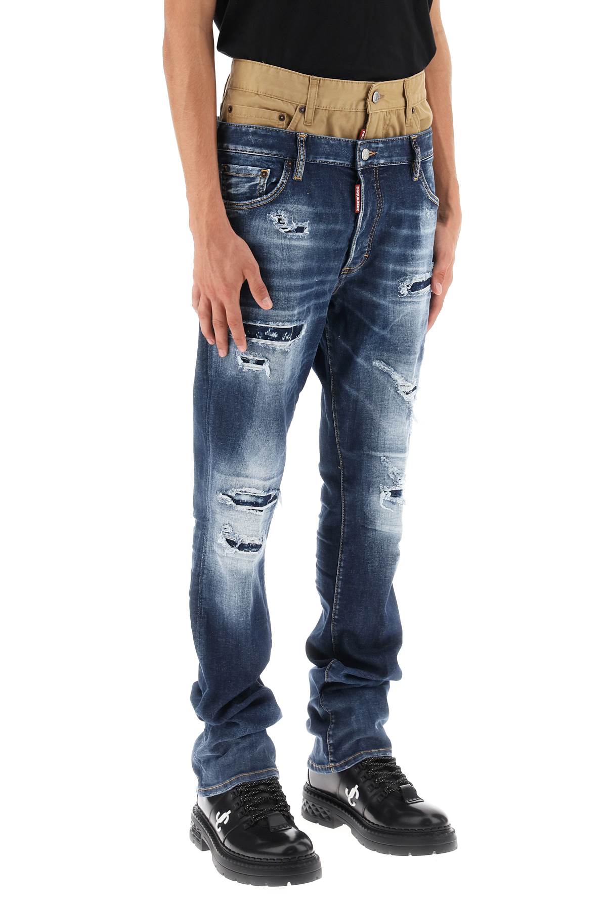 Dsquared2 Dsquared2 medium ripped wash skinny twin pack jeans