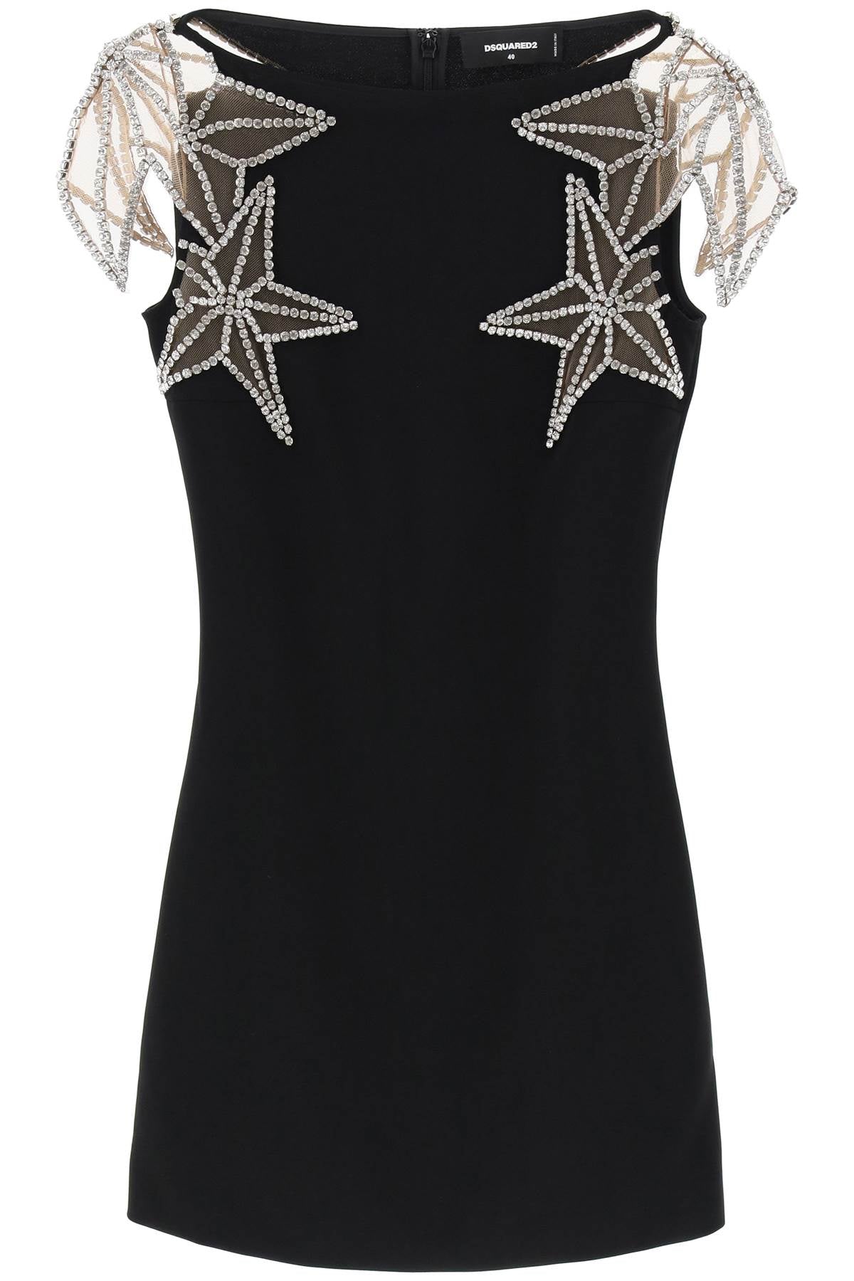 Dsquared2 short dress with crystal stars pattern