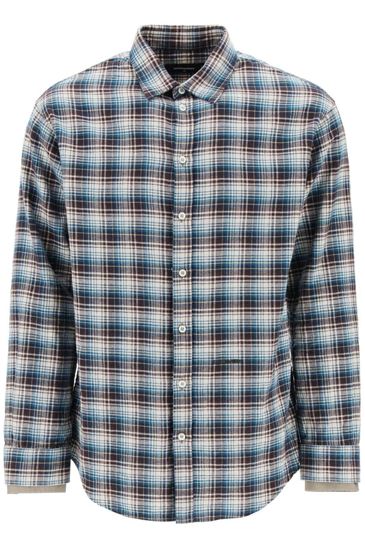 Dsquared2 Dsquared2 check shirt with layered sleeves