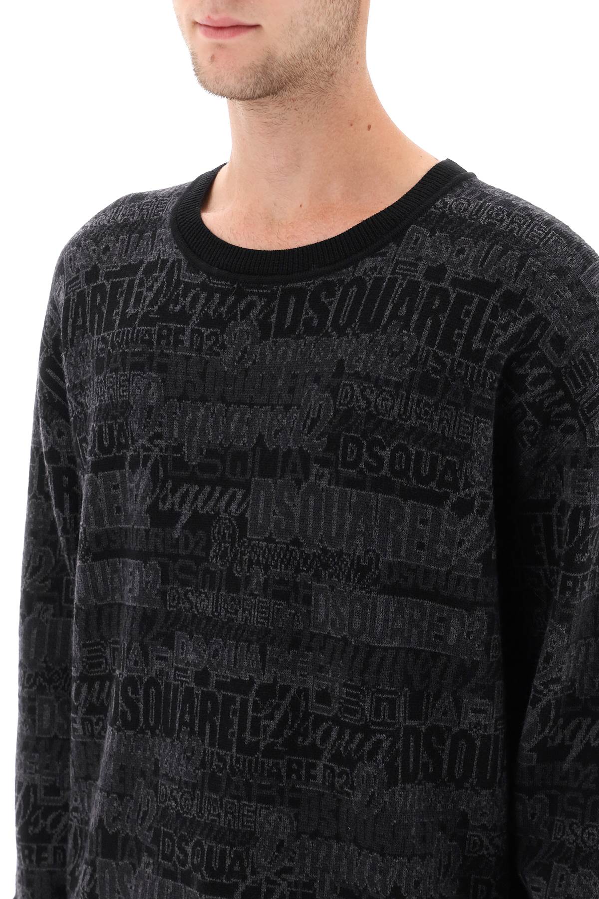 Dsquared2 Dsquared2 wool sweater with logo lettering motif