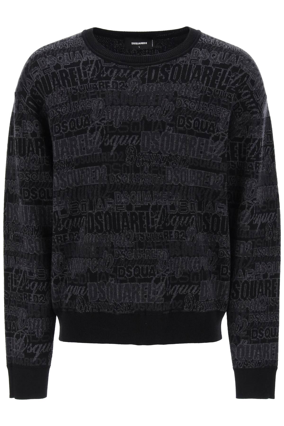 Dsquared2 Dsquared2 wool sweater with logo lettering motif