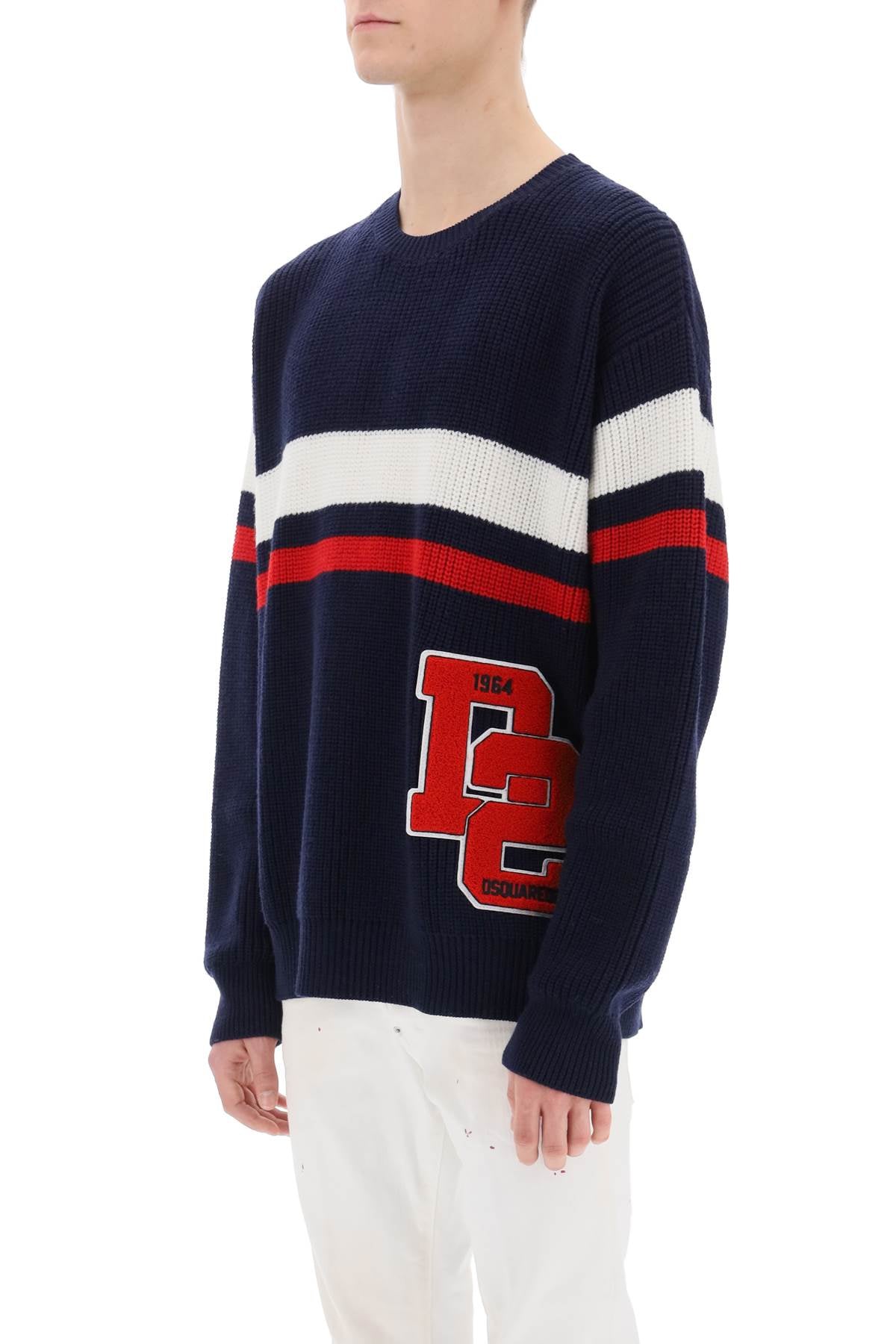 Dsquared2 Dsquared2 wool sweater with varsity patch