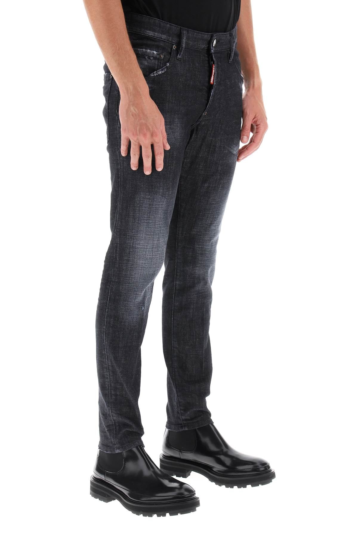 Dsquared2 Dsquared2 skater jeans in black clean wash