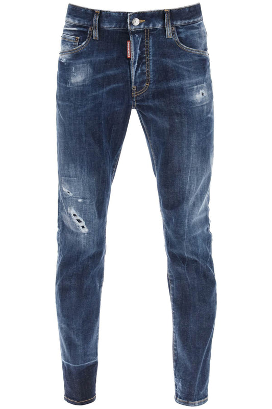 Dsquared2 Dsquared2 dark scar wash skater jeans