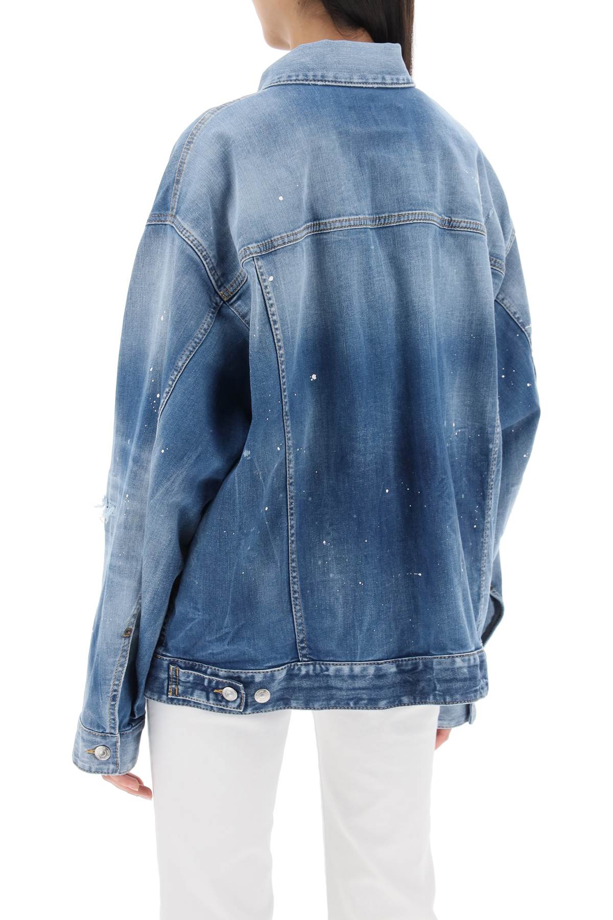 Dsquared2 medium ice spots wash denim jacket